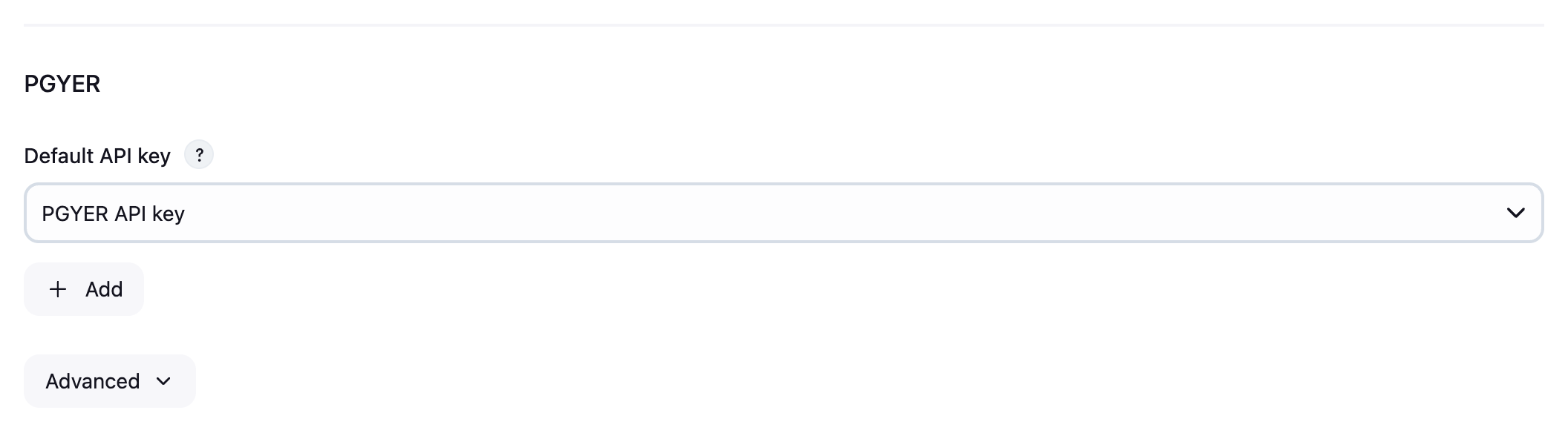Setting the default API key